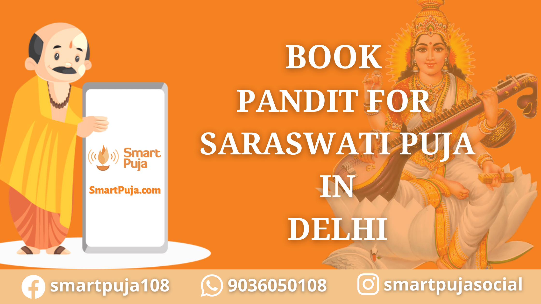 Book Pandit For Saraswati Puja in Delhi @SmartPuja