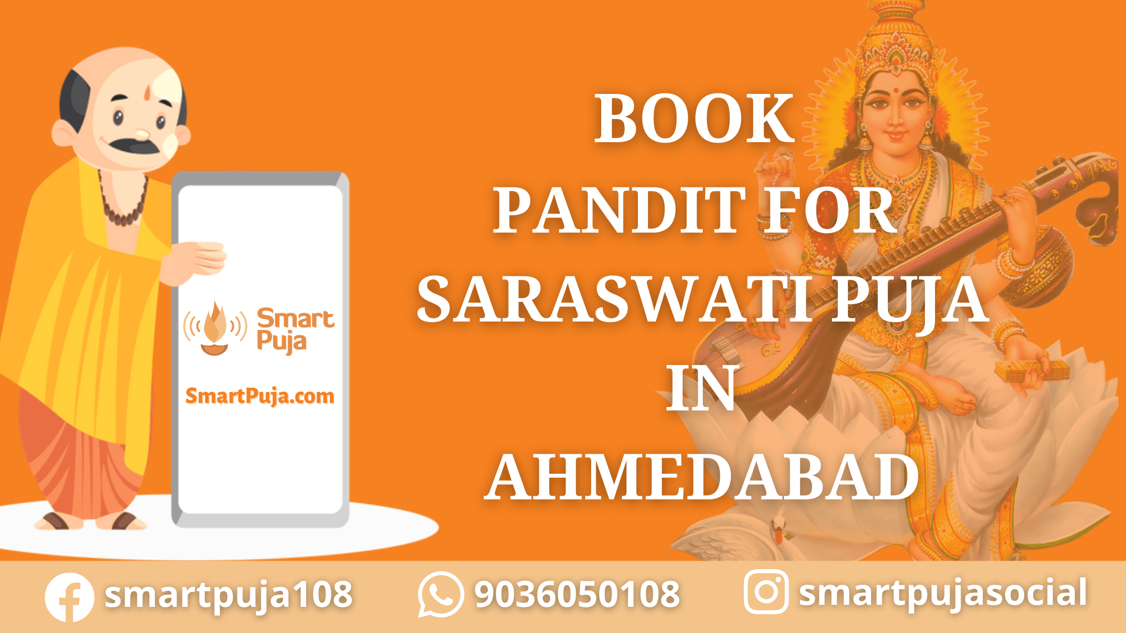 Book Pandit for Saraswati Puja in Ahmedabad @SmartPuja