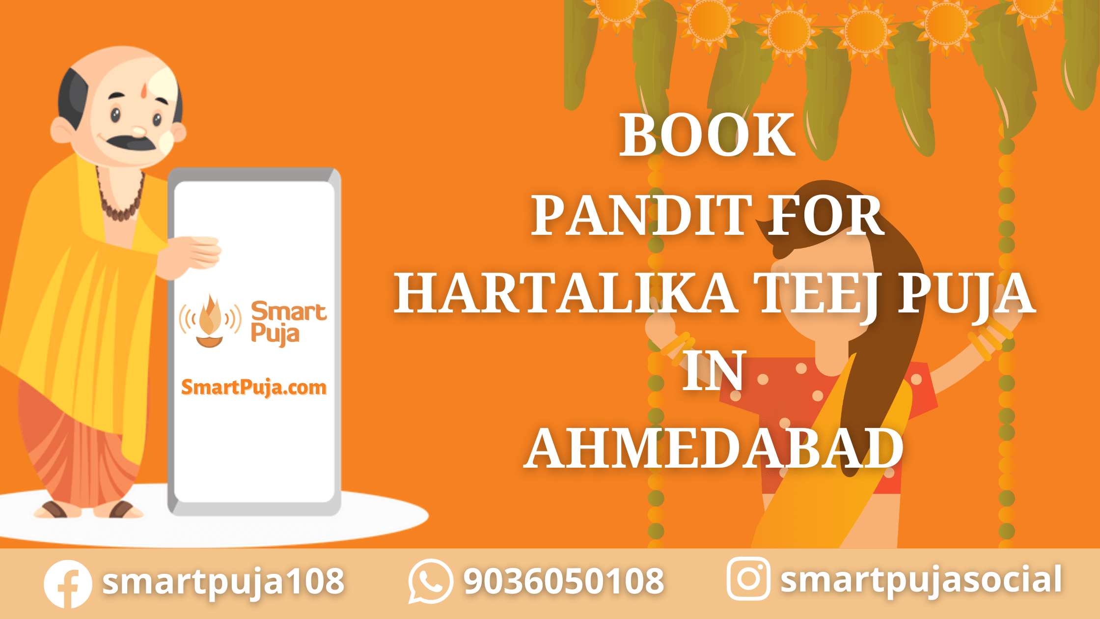 Book Pandit for Hartalika Teej Puja in Ahmedabad @SmartPuja