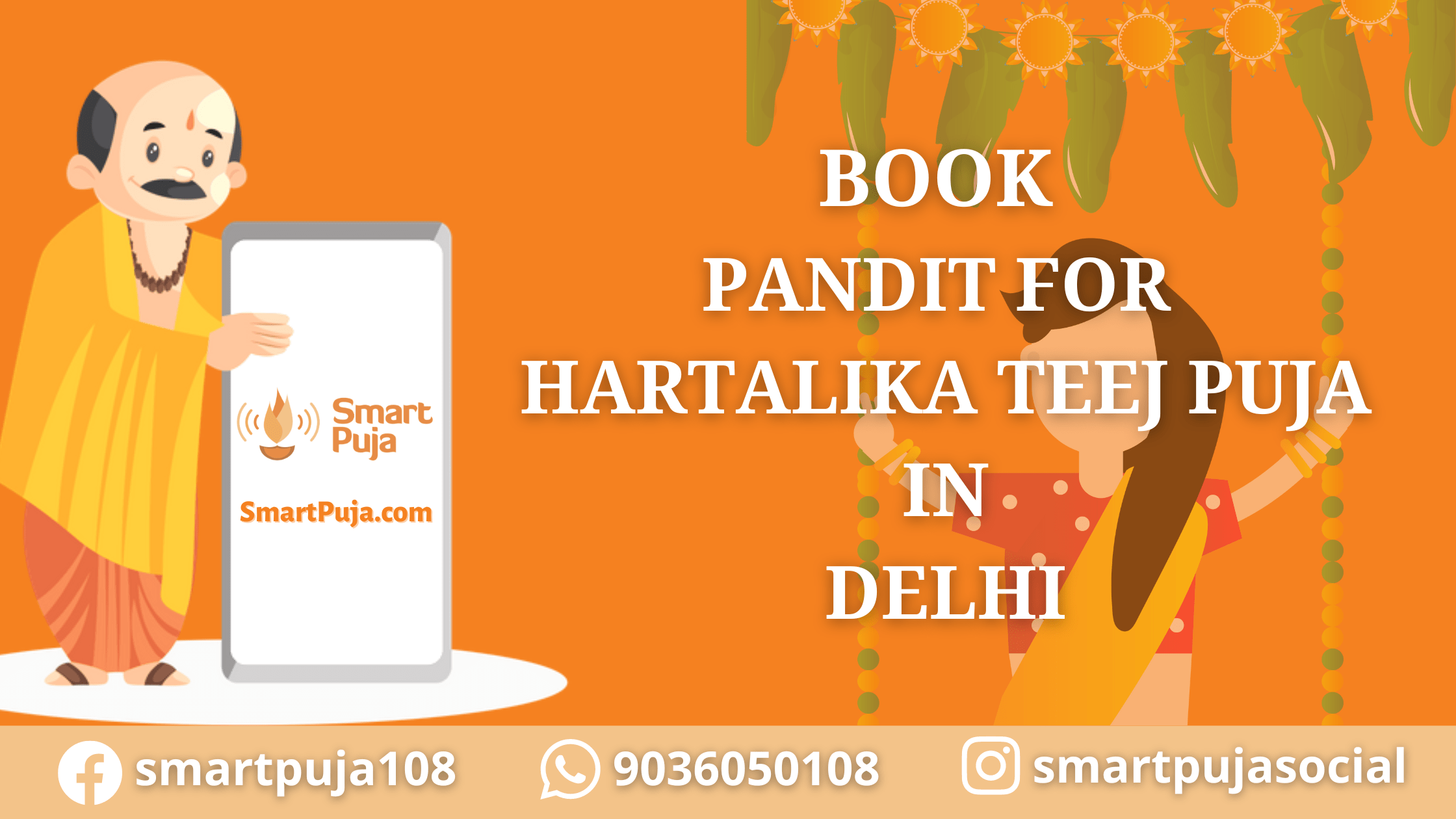 Book Pandit for Hartalika Teej Puja in Delhi @SmartPuja