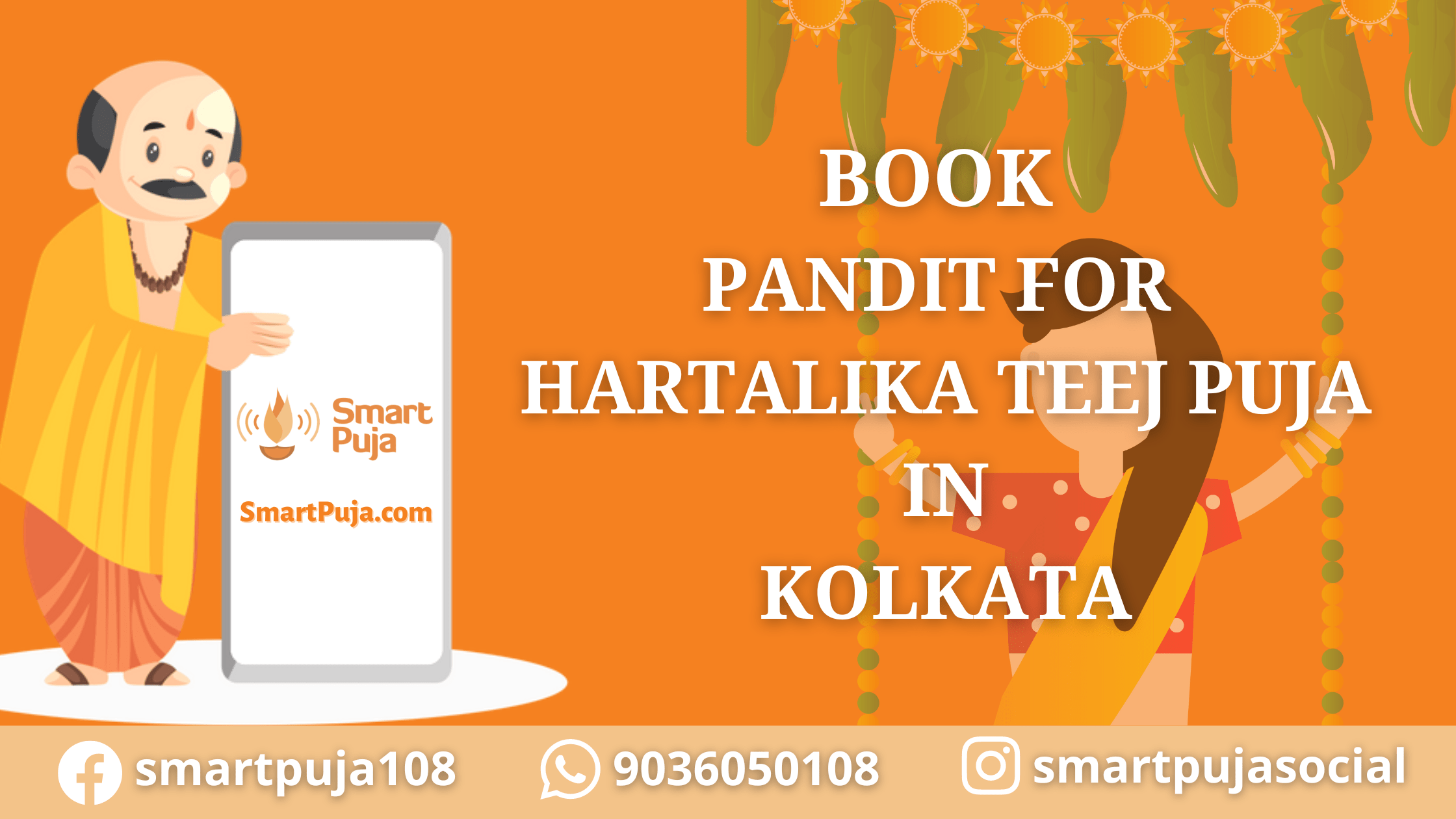 Book Pandit for Hartalika Teej Puja in Kolkata @SmartPuja