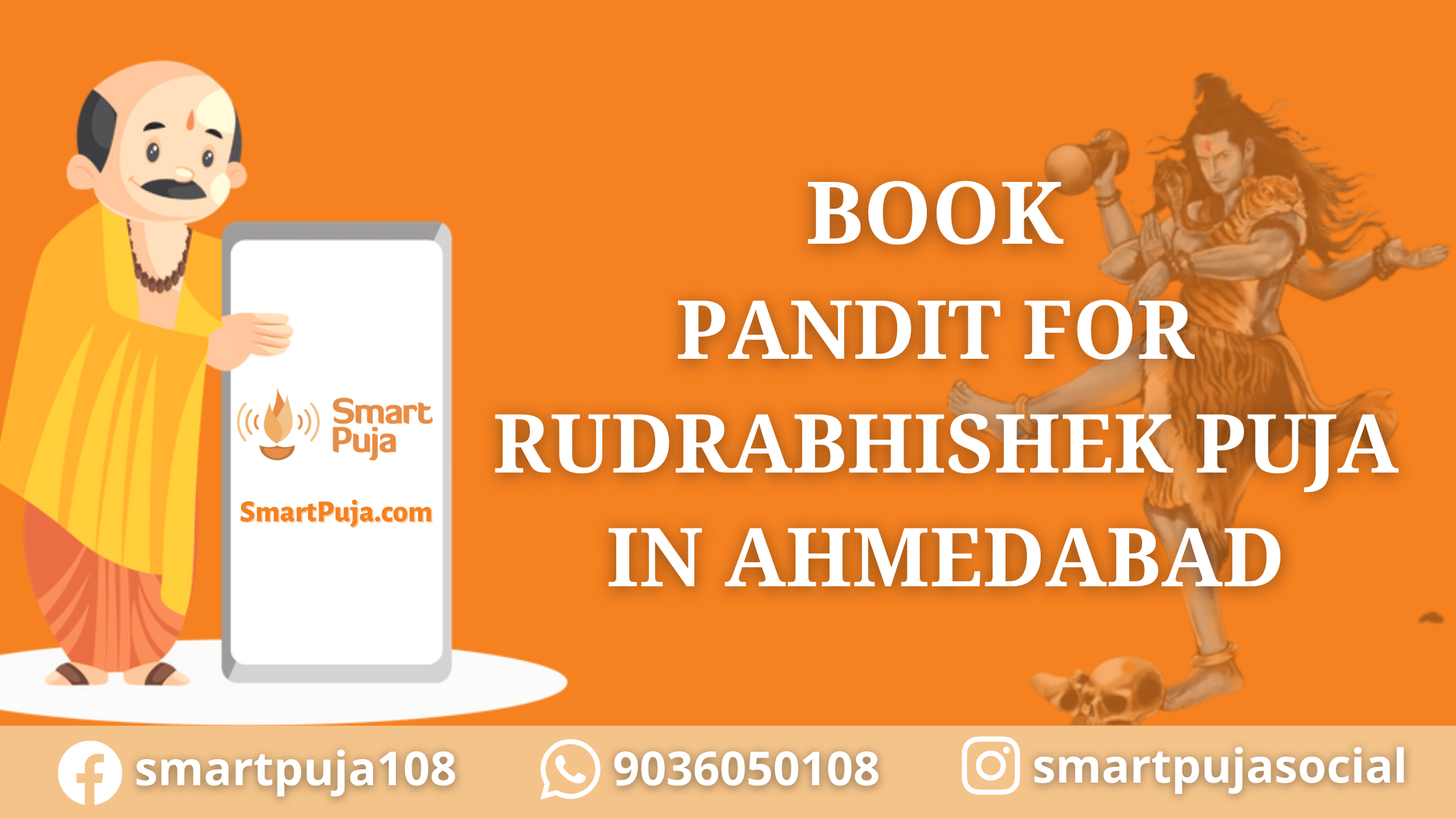 Book Pandit for Rudrabhishek Puja in Ahmedabad @SmartPuja