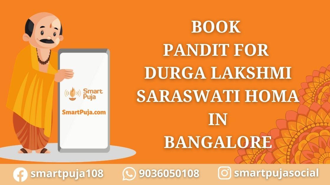 Pandit For Durga Lakshmi Saraswati Homa in Bangalore @smartpuja.com